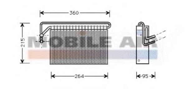 0600V024 VAN Wezel vaporizador de aparelho de ar condicionado