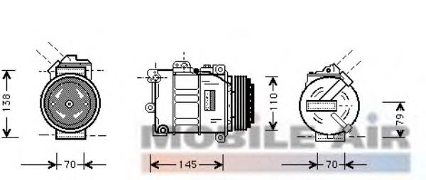 Compressor de aparelho de ar condicionado 0600K017 VAN Wezel