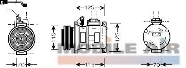 Compressor de aparelho de ar condicionado 0600K066 VAN Wezel