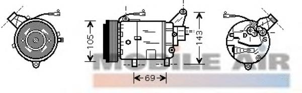 0600K076 VAN Wezel compressor de aparelho de ar condicionado