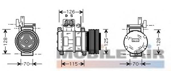 Compressor de aparelho de ar condicionado 0600K073 VAN Wezel