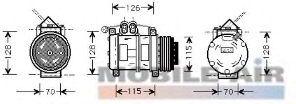 Compressor de aparelho de ar condicionado 0600K074 VAN Wezel