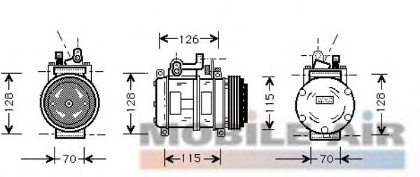 0600K227 VAN Wezel compressor de aparelho de ar condicionado