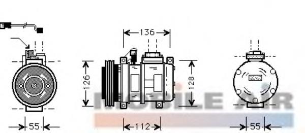 Compressor de aparelho de ar condicionado 0600K228 VAN Wezel