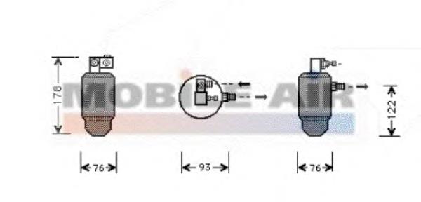 0900D164 VAN Wezel tanque de recepção do secador de aparelho de ar condicionado