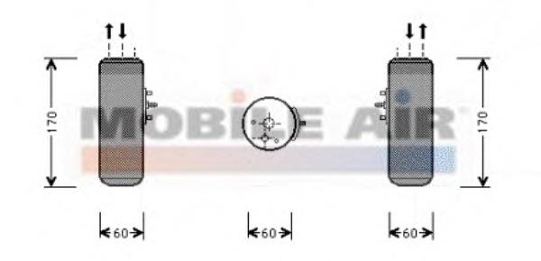 0700D052 VAN Wezel tanque de recepção do secador de aparelho de ar condicionado