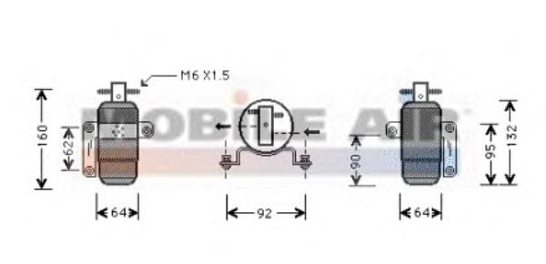 0700D060 VAN Wezel tanque de recepção do secador de aparelho de ar condicionado