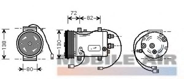 0300K179 VAN Wezel compressor de aparelho de ar condicionado