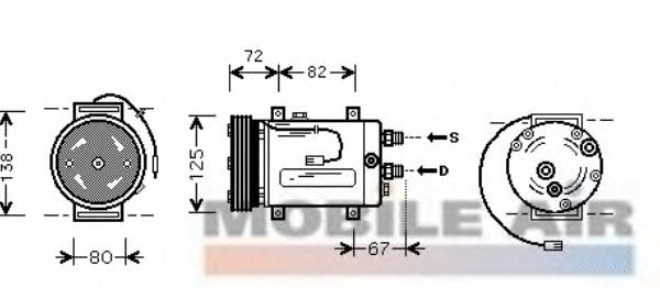 0300K178 VAN Wezel compressor de aparelho de ar condicionado