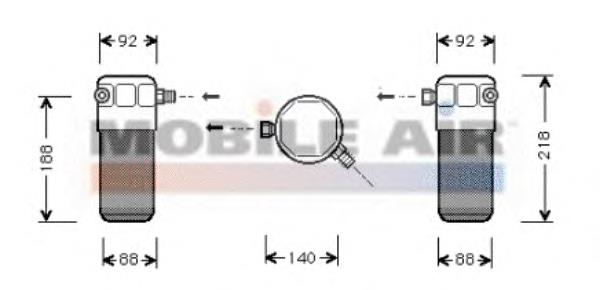 0300D152 VAN Wezel tanque de recepção do secador de aparelho de ar condicionado