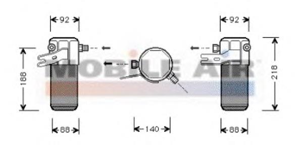 0300D012 VAN Wezel tanque de recepção do secador de aparelho de ar condicionado