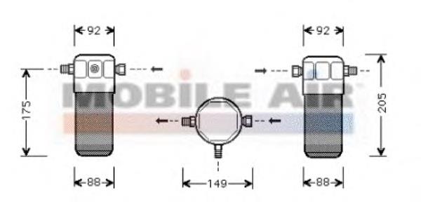 0300D032 VAN Wezel tanque de recepção do secador de aparelho de ar condicionado