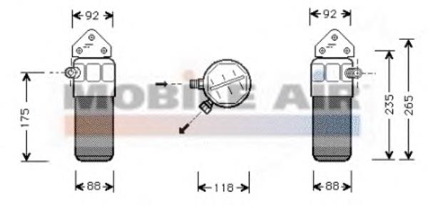 0300D004 VAN Wezel tanque de recepção do secador de aparelho de ar condicionado