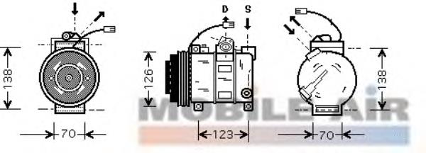 0300K015 VAN Wezel compressor de aparelho de ar condicionado