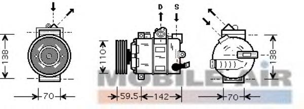 0300K029 VAN Wezel compressor de aparelho de ar condicionado