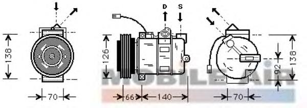 0300K150 VAN Wezel compressor de aparelho de ar condicionado