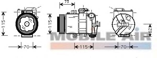 0300K014 VAN Wezel compressor de aparelho de ar condicionado