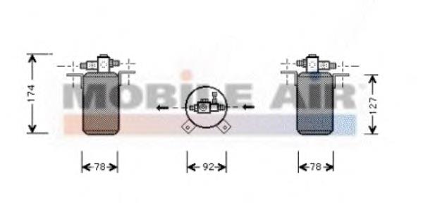 0600D021 VAN Wezel tanque de recepção do secador de aparelho de ar condicionado