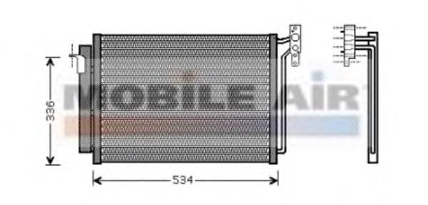 06005281 VAN Wezel radiador de aparelho de ar condicionado