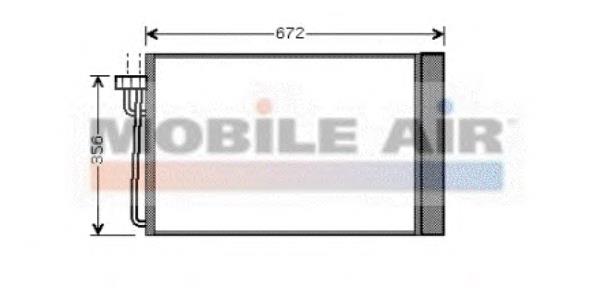 06005267 VAN Wezel radiador de aparelho de ar condicionado