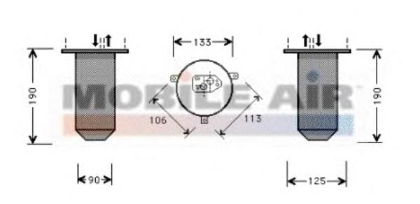 Tanque de recepção do secador de aparelho de ar condicionado 0600D220 VAN Wezel