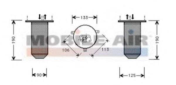 0600D218 VAN Wezel tanque de recepção do secador de aparelho de ar condicionado