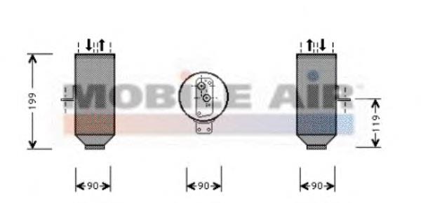 Tanque de recepção do secador de aparelho de ar condicionado 0600D223 VAN Wezel