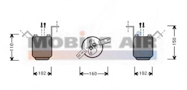 0600D224 VAN Wezel tanque de recepção do secador de aparelho de ar condicionado