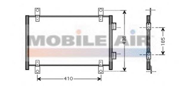 17005302 VAN Wezel radiador de aparelho de ar condicionado