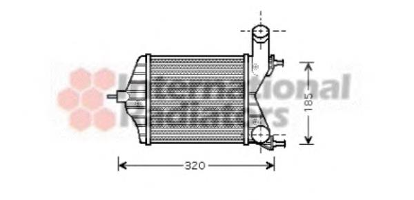 17004280 VAN Wezel radiador de intercooler