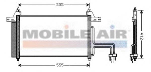 17005253 VAN Wezel radiador de aparelho de ar condicionado