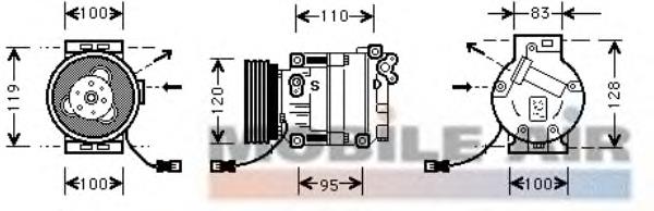 1700K034 VAN Wezel compressor de aparelho de ar condicionado