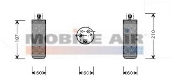 1700D073 VAN Wezel tanque de recepção do secador de aparelho de ar condicionado