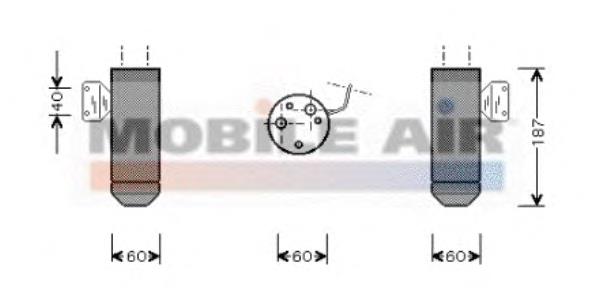 1700D075 VAN Wezel tanque de recepção do secador de aparelho de ar condicionado