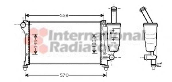 17002291 VAN Wezel radiador de esfriamento de motor