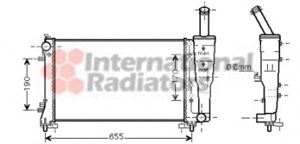 17002297 VAN Wezel radiador de esfriamento de motor