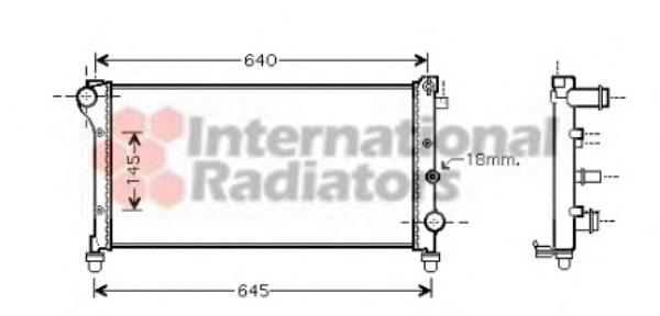 17002295 VAN Wezel radiador de esfriamento de motor