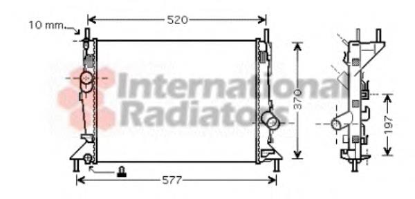 18002368 VAN Wezel radiador de esfriamento de motor