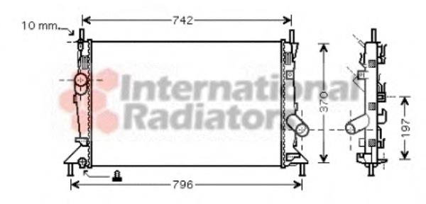 18002370 VAN Wezel radiador de esfriamento de motor