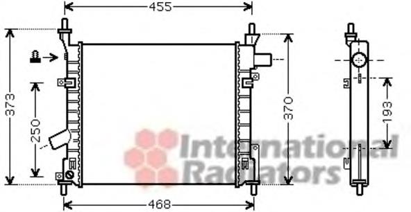 18002372 VAN Wezel radiador de esfriamento de motor