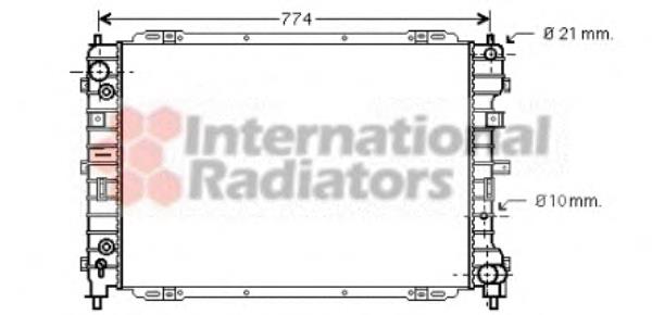 Radiador de esfriamento de motor 18002345 VAN Wezel