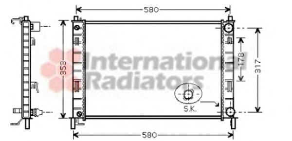 18002326 VAN Wezel radiador de esfriamento de motor