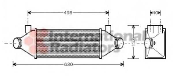 18004314 VAN Wezel radiador de intercooler