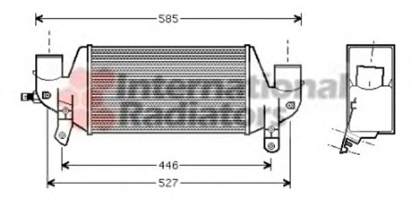 18004313 VAN Wezel radiador de intercooler