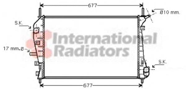 18002376 VAN Wezel radiador de esfriamento de motor