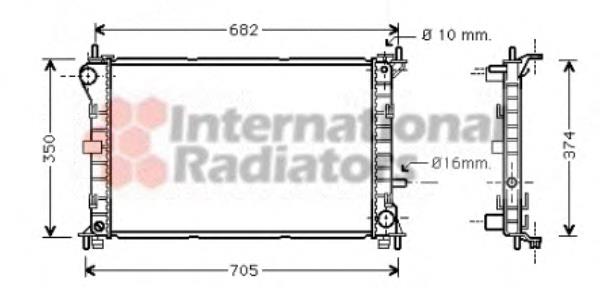 18002379 VAN Wezel radiador de esfriamento de motor