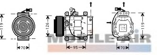 1700K042 VAN Wezel compressor de aparelho de ar condicionado