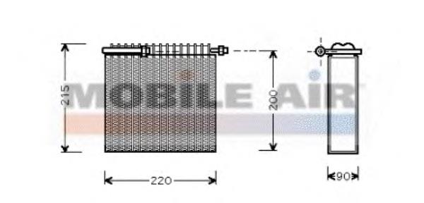 Vaporizador de aparelho de ar condicionado 1700V104 VAN Wezel