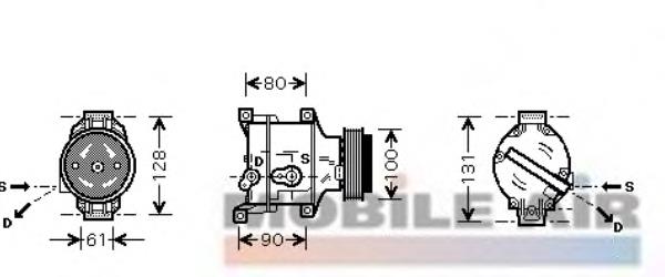 1700K103 VAN Wezel compressor de aparelho de ar condicionado