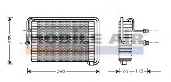 Vaporizador de aparelho de ar condicionado 1700V021 VAN Wezel